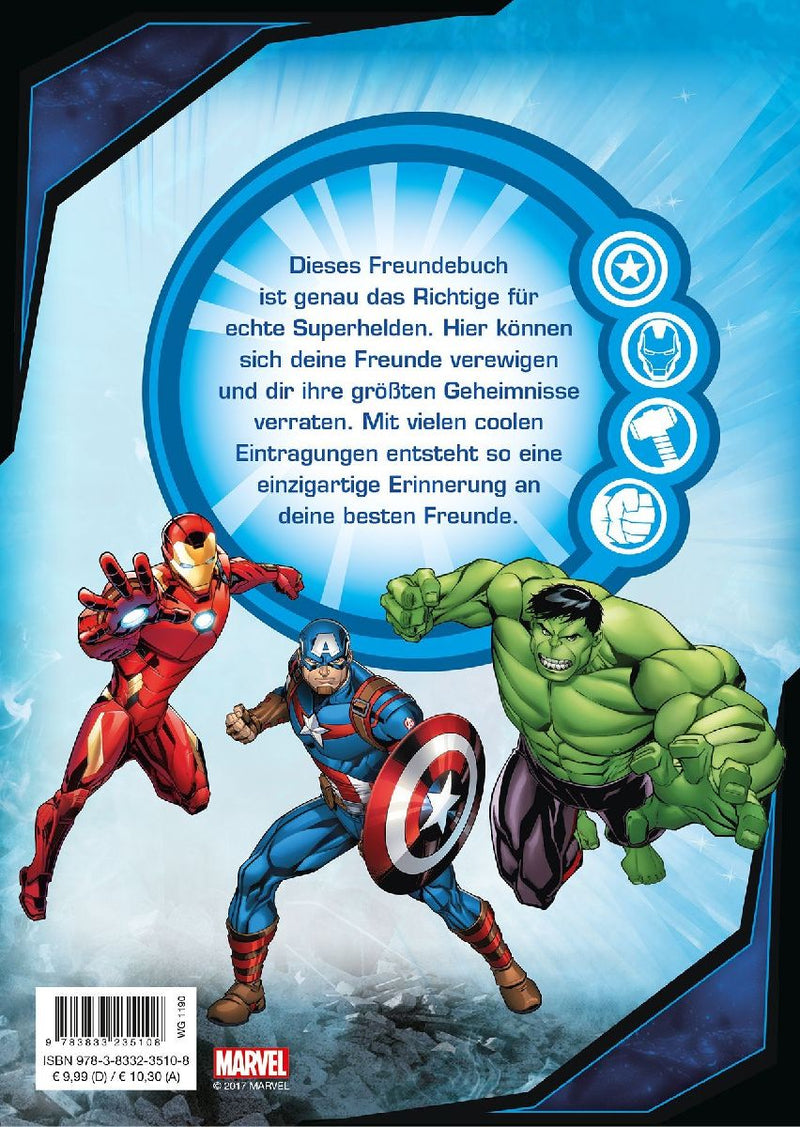 Marvel Avengers Freundebuch (Rückseite)