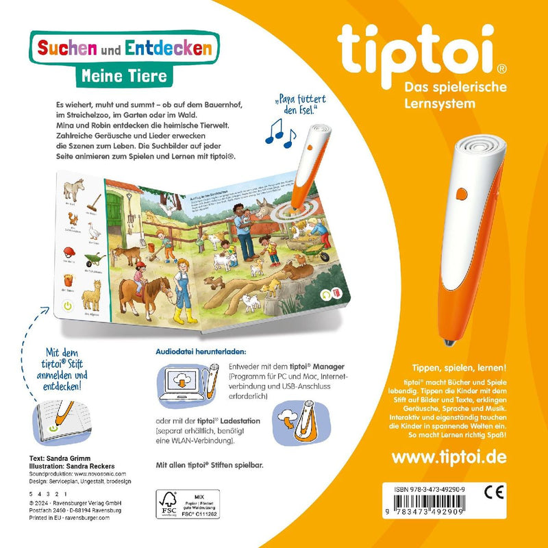 tiptoi® Suchen und Entdecken - Meine Tiere (Rückseite)