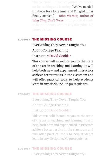 The Missing Course