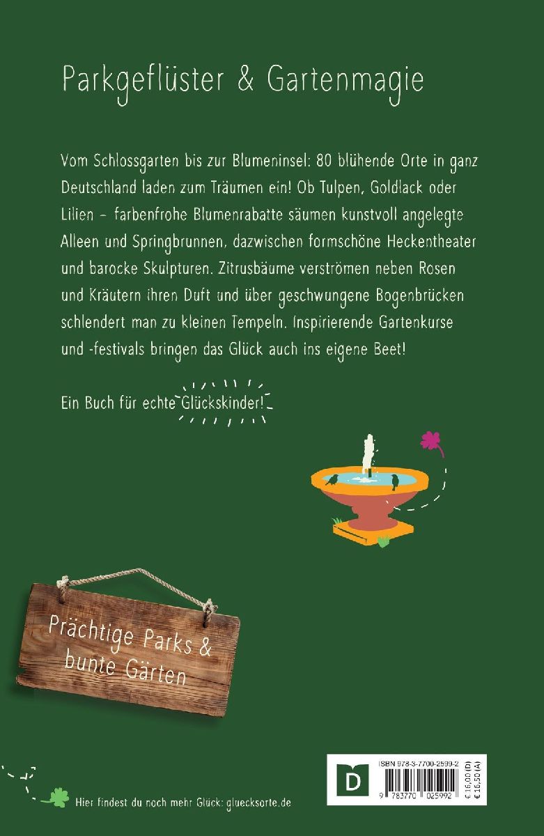 Glücksorte für Blütenträume (Rückseite)