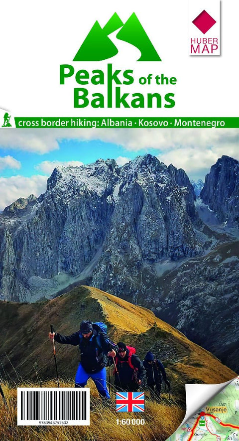 Wanderkarte Peaks of the Balkans 1: 60 000