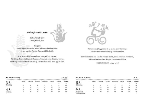 Der große Sprachkalender Englisch 2027