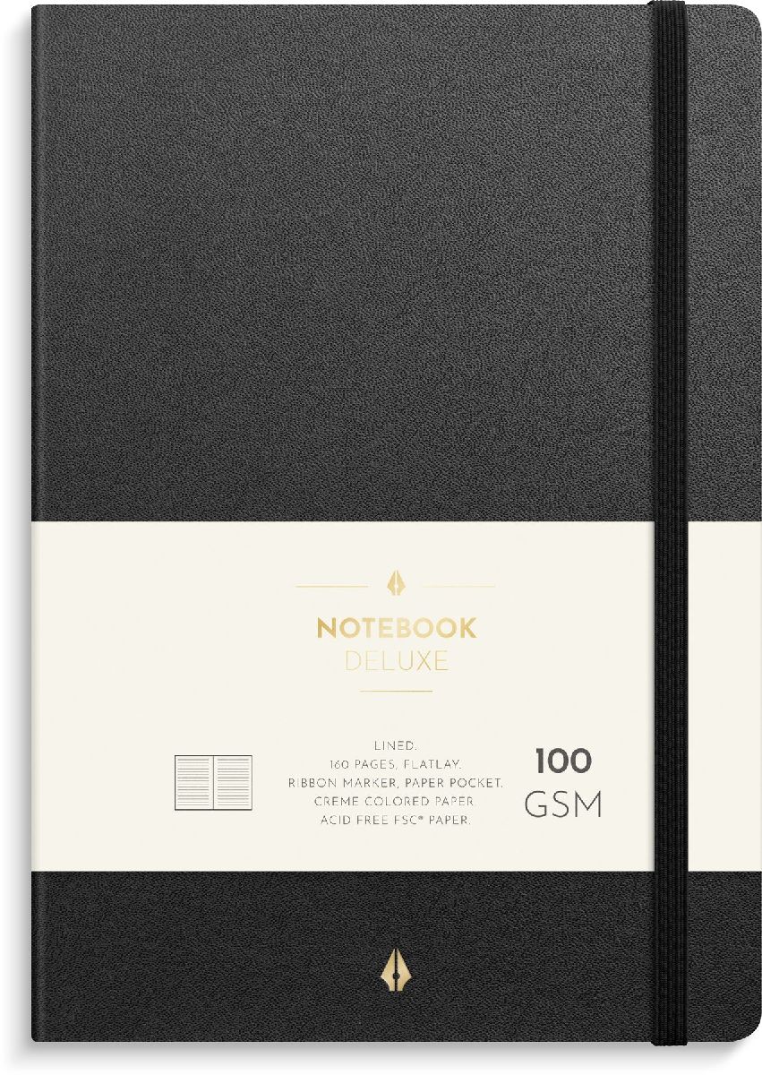 Burde Notizbuch Deluxe A5 schwarz