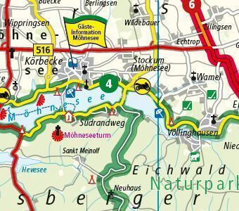 Motorradkarte Sauerland 1:150 000