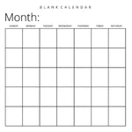 Blank Calendar
