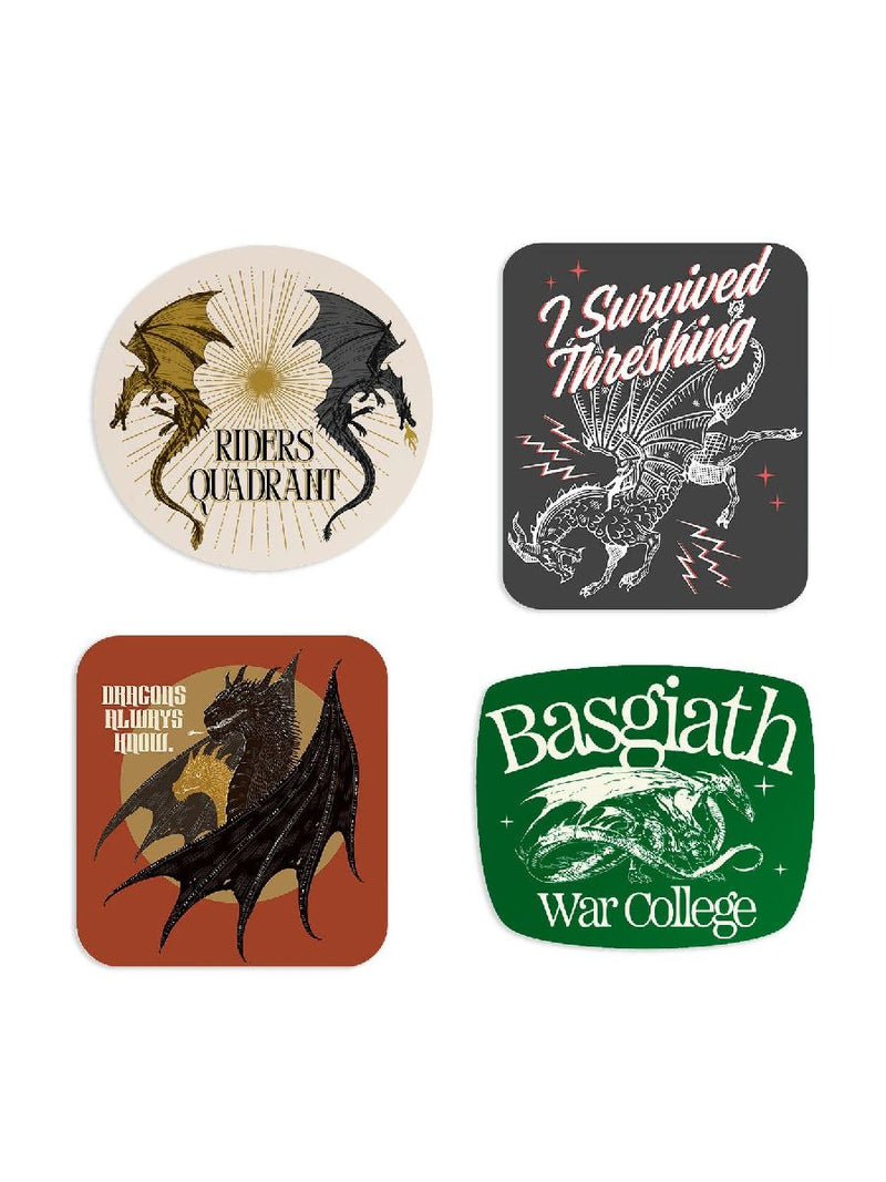Rebecca Yarros's Fourth Wing: Dragon Rider Stickers - Sticker Set of 4