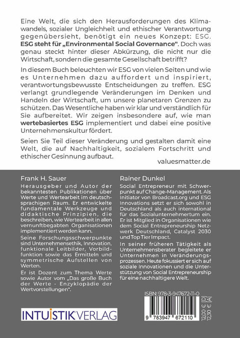 Wertebasiertes ESG