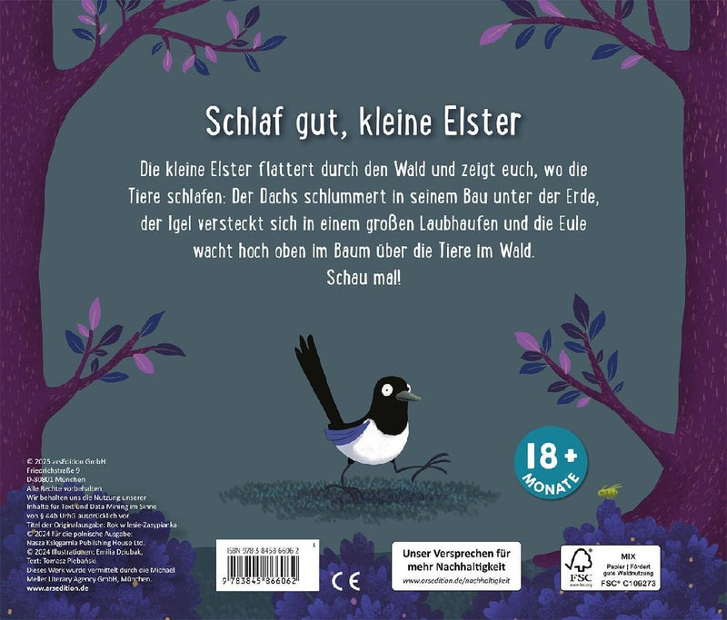 Gute Nacht im Wald (Rückseite)