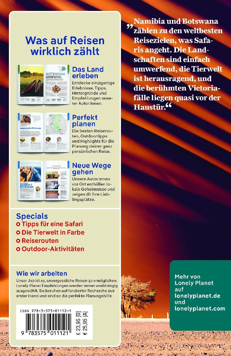 LONELY PLANET Reiseführer Namibia & Botswana (Rückseite)