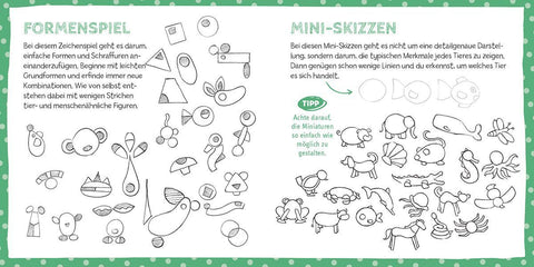 Die Kunst des Zeichnens für Kinder Zickzack-Zeichenkarten