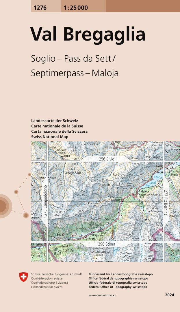 Swisstopo 1 : 25 000 Val Bregaglia