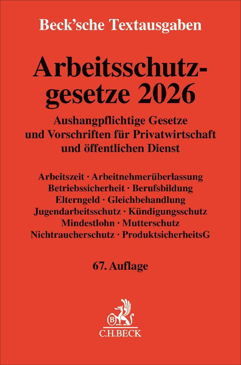 Arbeitsschutzgesetze 2026