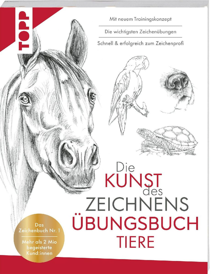 Die Kunst des Zeichnens Übungsbuch - Tiere. Mit neuem Trainingskonzept
