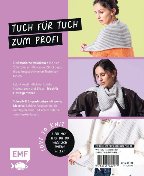 Love to knit: Stricken lernen mit Mini-Tüchern von @maschenfein