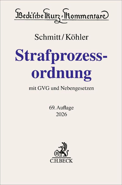 Strafprozessordnung. StPO