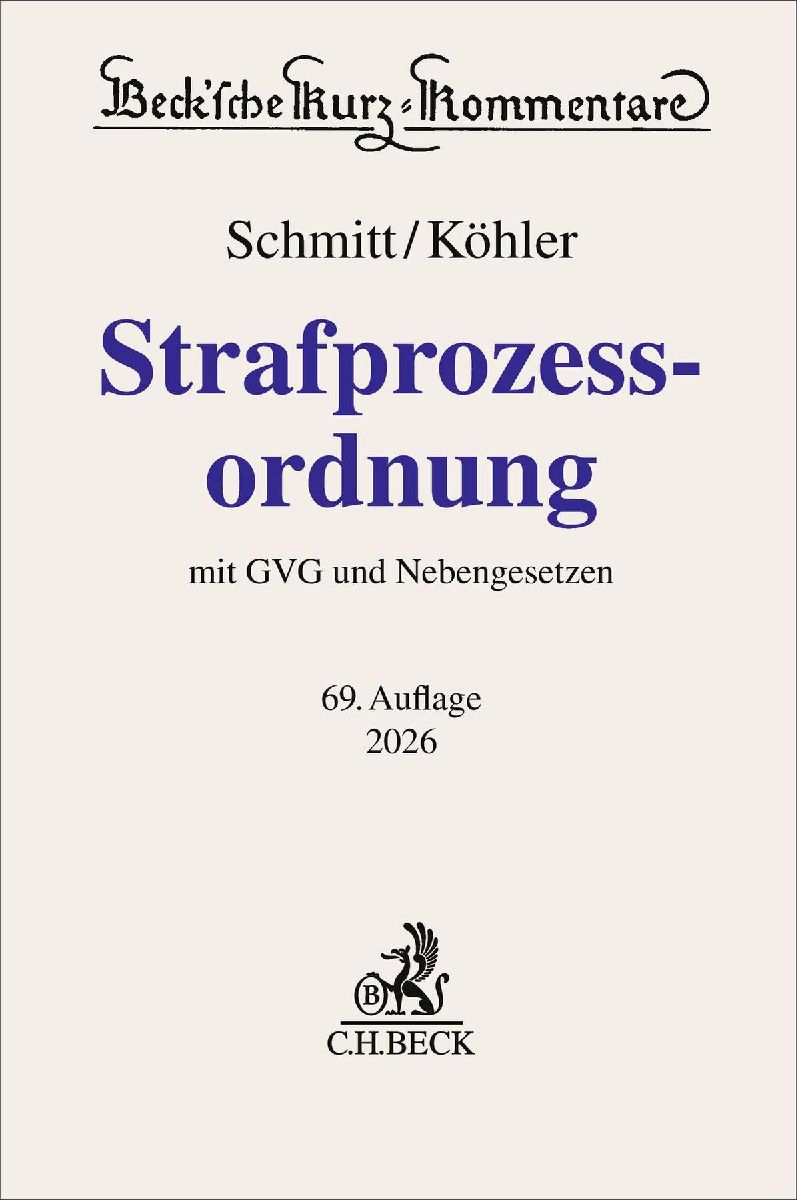 Strafprozessordnung. StPO
