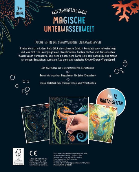 Magische Unterwasserwelt - Kritzel-Kratzel-Buch für Kinder ab 7 Jahren