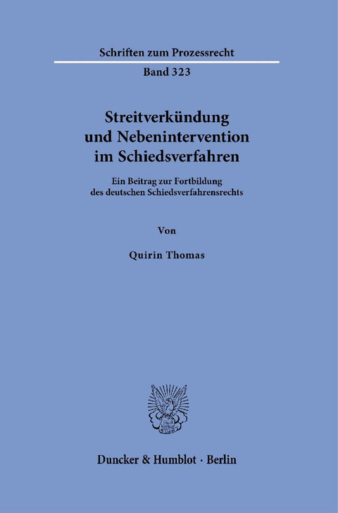 Streitverkündung und Nebenintervention im Schiedsverfahren