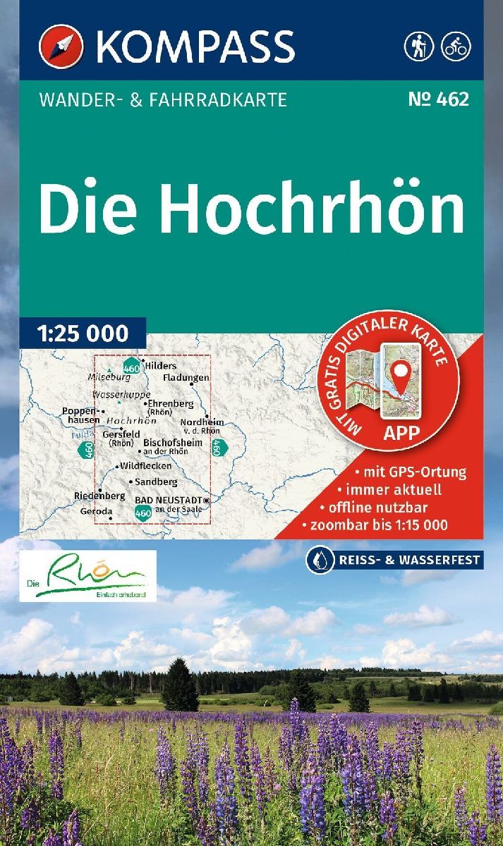 KOMPASS Wanderkarte 462 Die Hochrhön 1:25.000