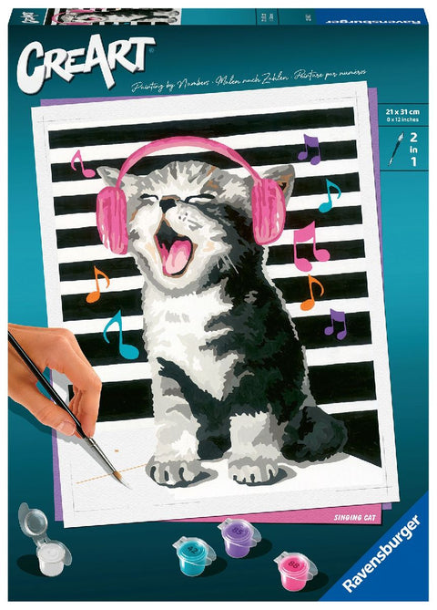 Ravensburger Malen nach Zahlen 23545 - Kitten Karaoke - ab 12 Jahren