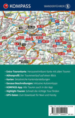 KOMPASS Wanderführer Tiroler Hüttenwanderungen, 55 Touren mit Extra-Tourenkarte (Rückseite)