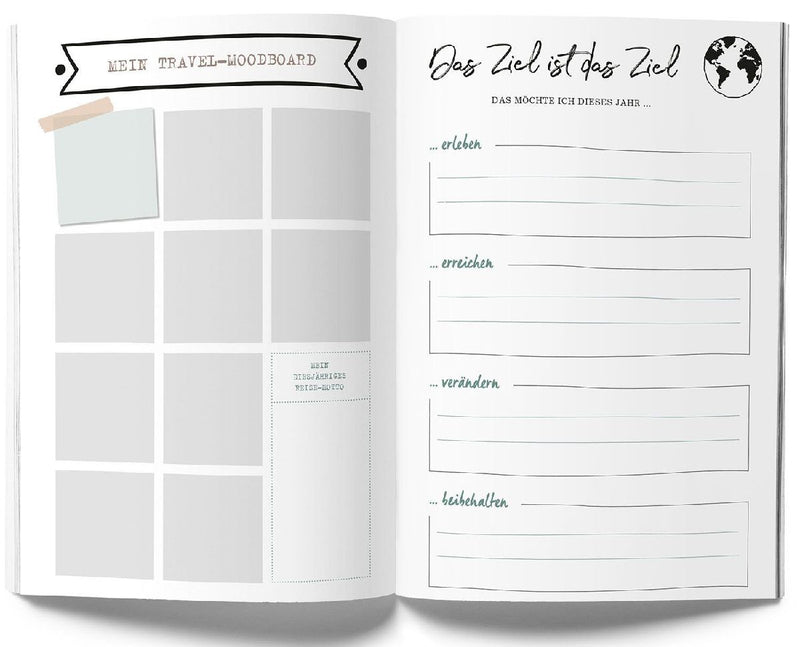 GuideMe Reisetagebuch Travel Memories "Mein Jahr" (Innenansicht)