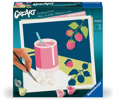 CreArt, Malen nach Zahlen Adults Trend - Mocktail Himbeere