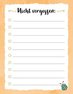 Haftnotizen für die Kita