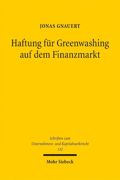 Haftung für Greenwashing auf dem Finanzmarkt