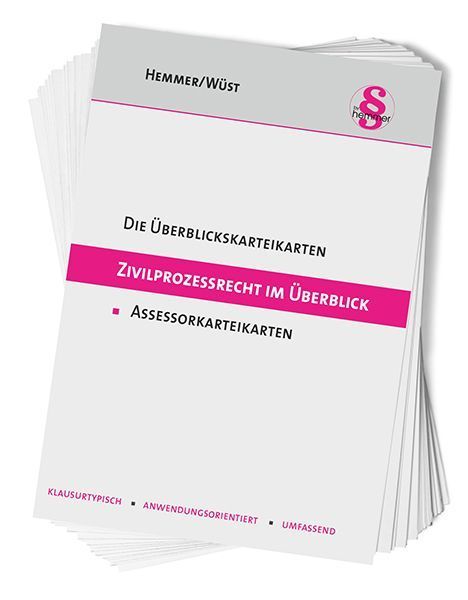 Assessor Die Überblickskarteikarten Zivilprozessrecht im Überblick