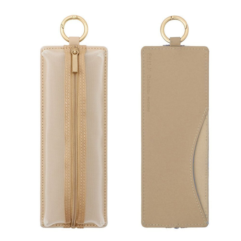 EMILY Mesh Federmäppchen (Beige) Flat Pen Case | by KING JIM