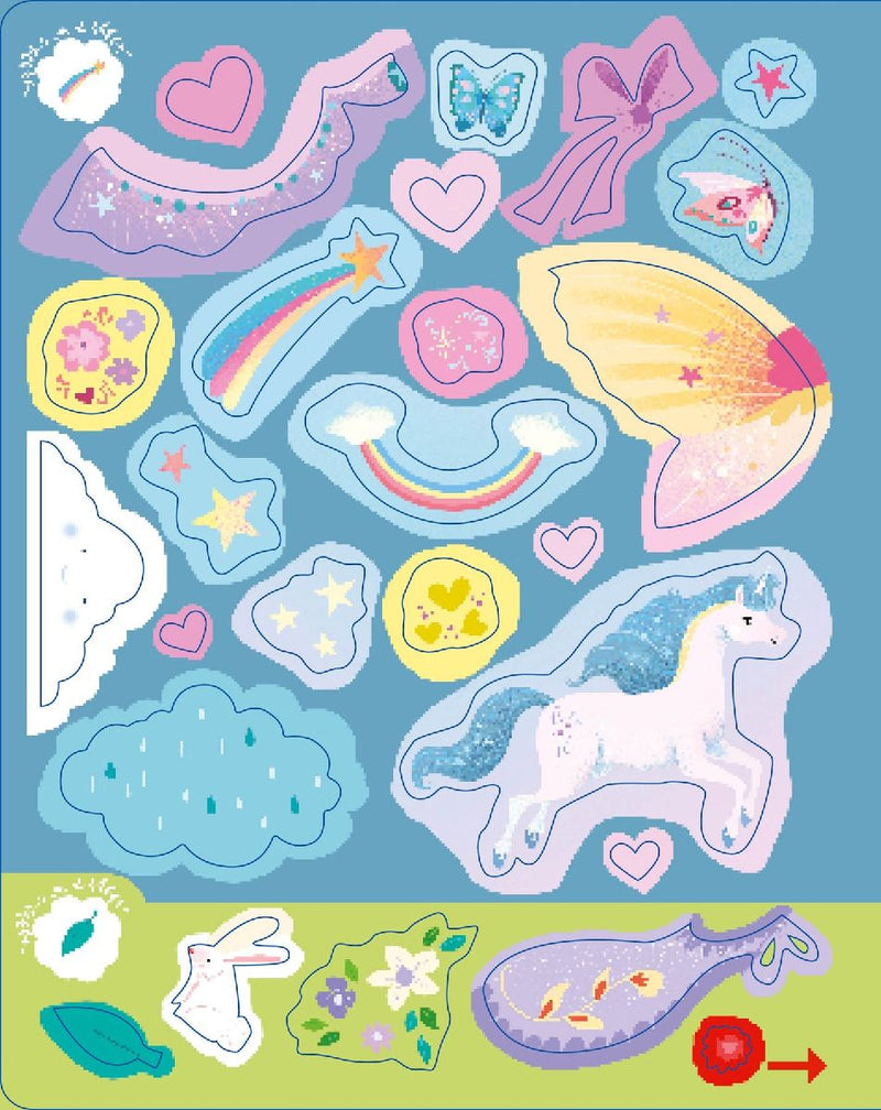Mein glitzerndes Stickerbuch. Einhörner (Innenansicht)