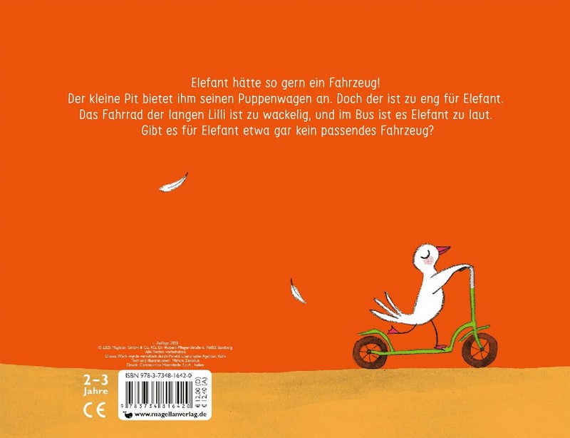 Elefant fährt los (Rückseite)