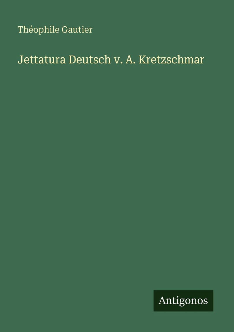 Jettatura Deutsch v. A. Kretzschmar
