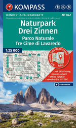 KOMPASS Wanderkarte 047 Naturpark Drei Zinnen, Parco Naturale Tre Cime di Lavaredo 1:25.000
