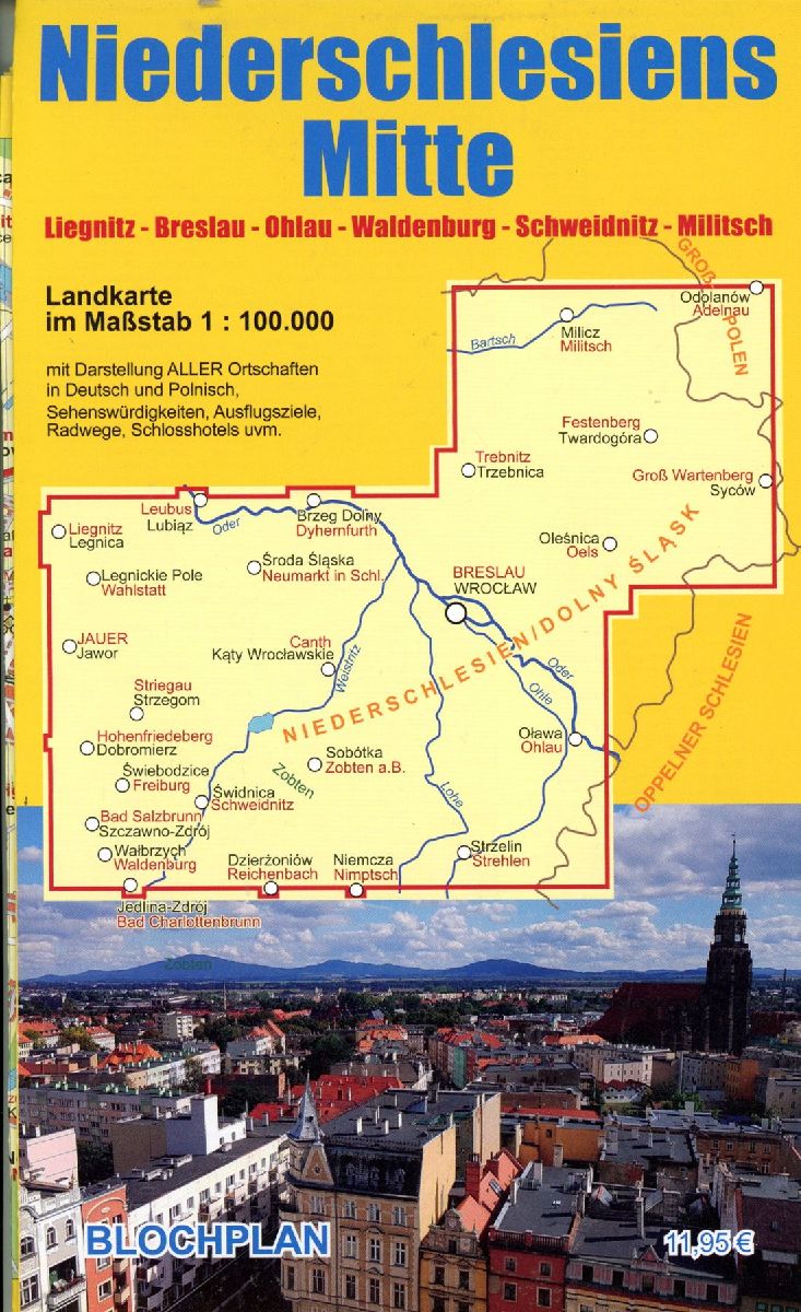 Landkarte Niederschlesiens Mitte (Innenansicht)