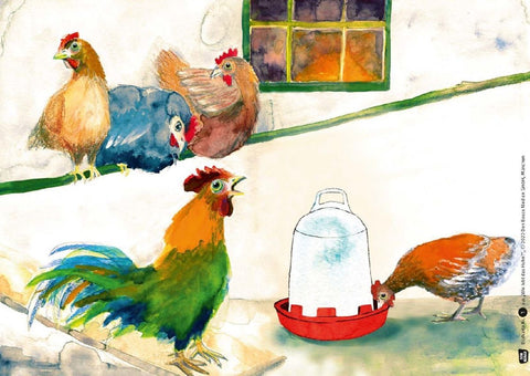 Wie lebt das Huhn? Kamishibai Bildkartenset.