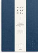 Burde Notizbuch Textil dunkelblau liniert A4