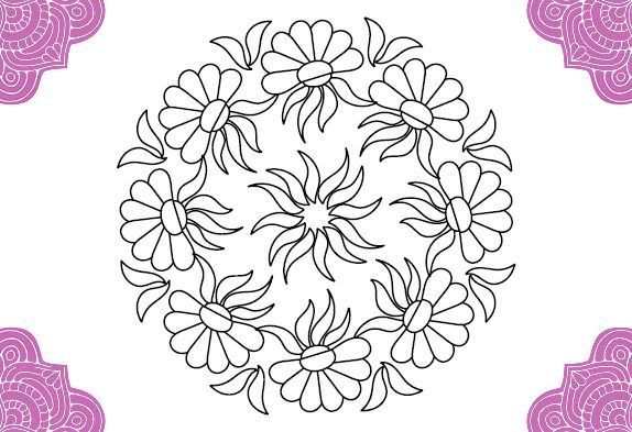 50 Karten zum Ausmalen - Mandalas (Innenansicht)