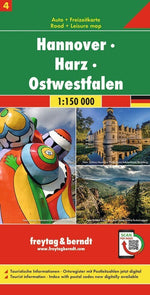 freytag & berndt Straßenkarte Hannover - Harz - Ostwestfalen 1:150.000