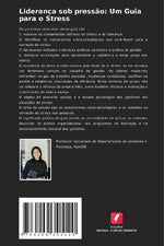 Liderança sob pressão: Um Guia para o Stress (Rückseite)