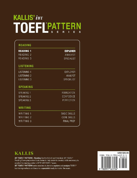 Kallis' TOEFL iBT Pattern Reading 1