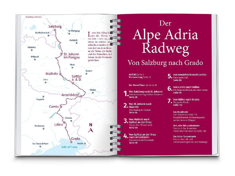 KOMPASS Radreiseführer Alpe Adria Radweg (Innenansicht)
