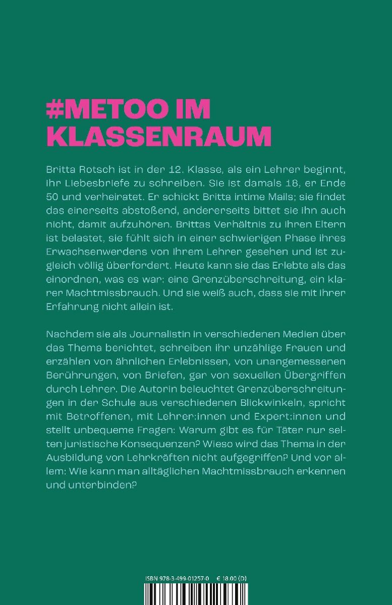 Wenn Lehrer Grenzen überschreiten (Rückseite)