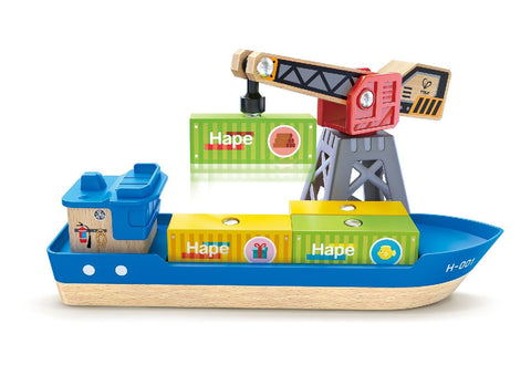 Hape - Frachtschiff und Hafenkran