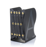 MyLibrary Flexibles A-Z Metall-Buchregal (schwarz)