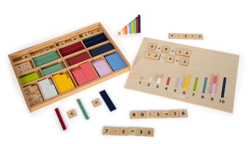 Lernbox Rechenstäbchen mit Zahlen "Educate"