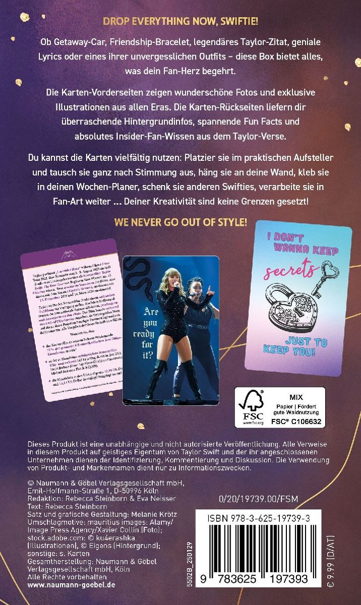 Fan-Box Taylor Swift (Rückseite)