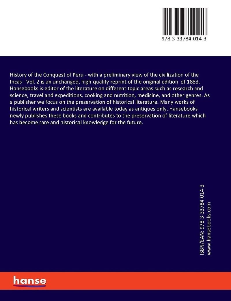 History of the Conquest of Peru – William H. Prescott | Taschenbuch ...
