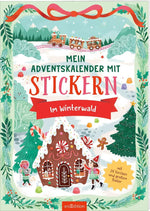 Mein Adventskalender mit Stickern - Im Winterwald